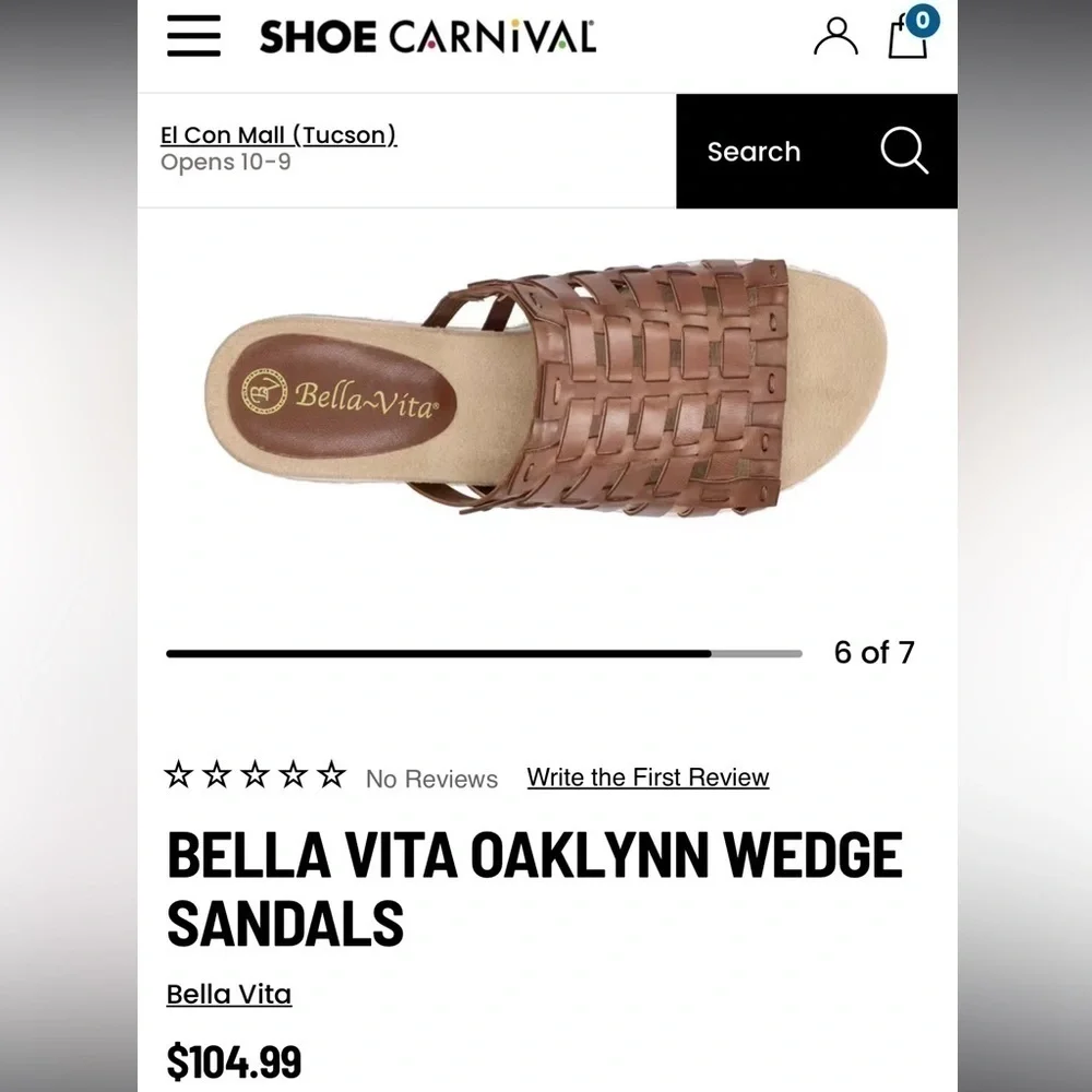 New Bella Vita Oaklyn Wedge sandals‎ 8.5 WW